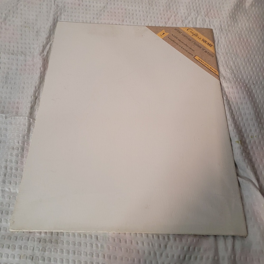 Crafter's Square 11x14 Artist Canvas 100% Natural Cotton Oil Acrylic White Panel